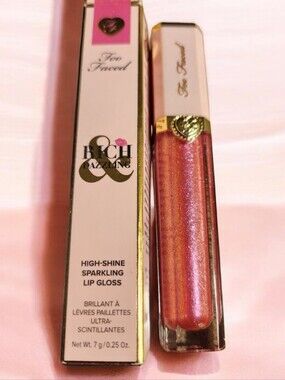 Too Faced Sparkling Rose Pink High-Shine Lip Gloss■ NIB